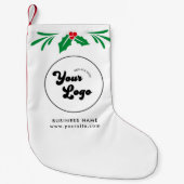 シンプルカスタムビジネスロゴ スモールクリスマスストッキング (正面)