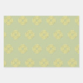 シンプルカスタムファミリーセルティッククロスミニマリストグリーン ラッピングペーパーシート (正面3)