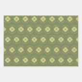 シンプルカスタムファミリーセルティッククロスミニマリストグリーン ラッピングペーパーシート (正面)