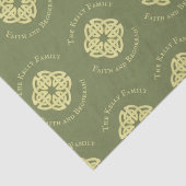 シンプルカスタムファミリーセルティッククロスミニマリストグリーン 薄葉紙 (詳細)