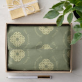 シンプルカスタムファミリーセルティッククロスミニマリストグリーン 薄葉紙 (ギフト)