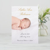 シンプルカスタムベビー誕生発表写真カード 案内状 (スタンド正面)