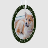 シンプルカスタムペット記念クリスマスオーナメント オーナメント (正面)