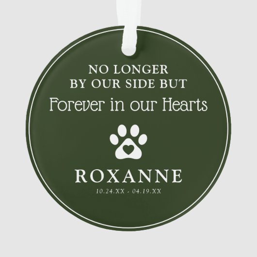 シンプルカスタムペット記念クリスマスオーナメント オーナメント (裏面)