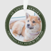 シンプルカスタムペット記念クリスマスオーナメント オーナメント (正面)