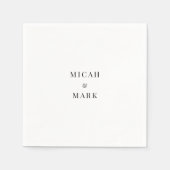 シンプルカスタムホワ結婚イトのカクテルナプキンス スタンダードカクテルナプキン (正面)