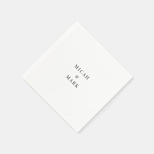 シンプルカスタムホワ結婚イトのカクテルナプキンス スタンダードカクテルナプキン (角)