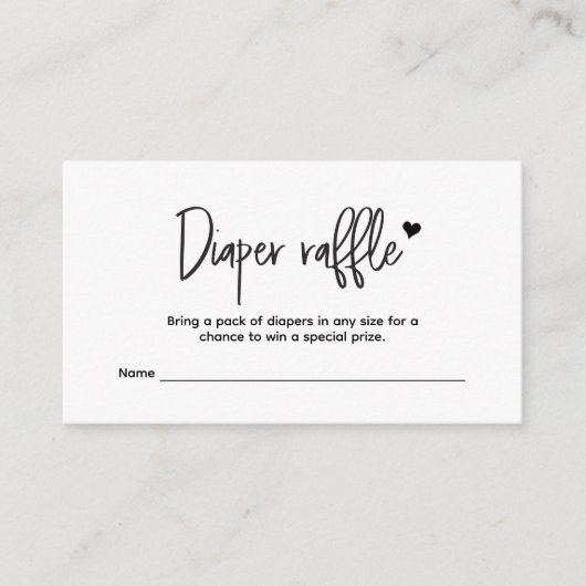 シンプルカスタムミニマルラフチケット エンクロージャーカード (正面)