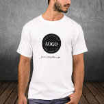 シンプルカスタムミニマル文字ロゴ Tシャツ<br><div class="desc">このTシャツでビジネスクールを促進しカスタムて、ロゴと文字を付ける！「パーソナライズ」オプショクリックンで、独自のロゴを簡単に追加。</div>