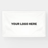 シンプルカスタムミニマルBUSINESS LOGO HERE BANNER 横断幕 (横)