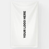 シンプルカスタムミニマルBUSINESS LOGO HERE BANNER 横断幕 (縦)