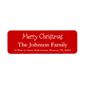 シンプルカスタムメリークリスマス名台本 ラベル (正面)