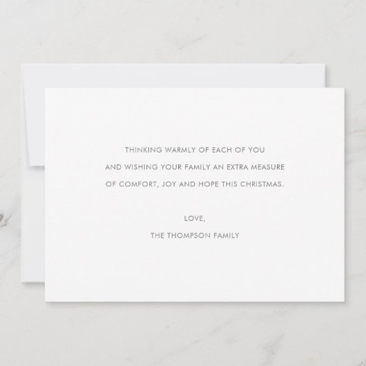 シンプルカスタムモダンフルフォトハッピーホリデイズ シーズンカード (裏面)