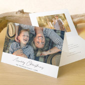 シンプルカスタムモダンメリークリスマスフォトカード シーズンカード