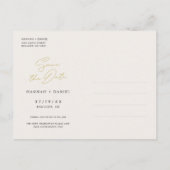 シンプルカスタムモダン写真の保存日時 インビテーションポストカード (裏面)