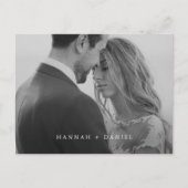 シンプルカスタムモダン写真の保存日時 インビテーションポストカード (正面)