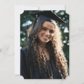 シンプルカスタムモダン写真の卒業党 招待状 (裏面)