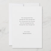 シンプルカスタムモダン写真エロペメン結婚ズ 案内状 (裏面)