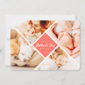 シンプルカスタムモダン写真母の日 カード (正面)