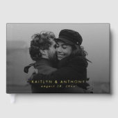 シンプルカスタムモダン写真結婚の ゲストブック (正面)