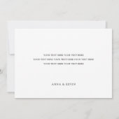 シンプルカスタムモダン写真結婚の サンキューカード (裏面)