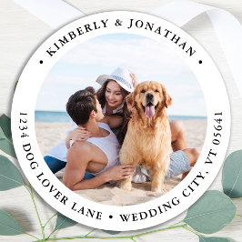 シンプルカスタムモダン差出人住所 ラウンドシール