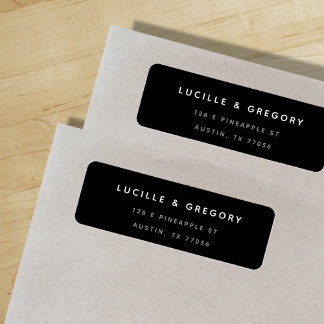 シンプルカスタムモダン差出人住所 ラベル