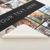 シンプルカスタムモダン文字16-Photo Collage シェルパブランケット (3/4)