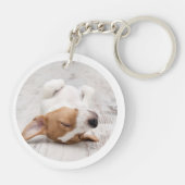 シンプルカスタムモダン犬の名前2 キーホルダー (裏面)