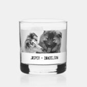 シンプルカスタムモダンPet/People写真 ウイスキーグラス (正面)