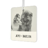 シンプルカスタムモダンPet/People写真 カーエアーフレッシュナー (左)