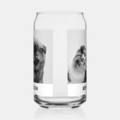 シンプルカスタムモダンPet/People写真 ガラス缶 (左)