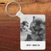 シンプルカスタムモダンPet/People写真 キーホルダー (正面)