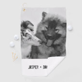 シンプルカスタムモダンPet/People写真 ゴルフタオル (インサイチュ)