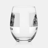 シンプルカスタムモダンPet/People写真 ステムなしワイングラス (左)