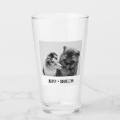 シンプルカスタムモダンPet/People写真 タンブラーグラス (正面)