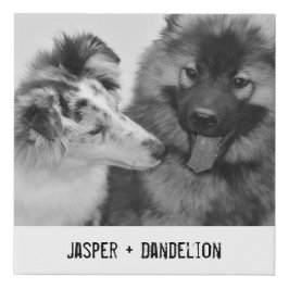 シンプルカスタムモダンPet/People写真 フェイクキャンバスプリント