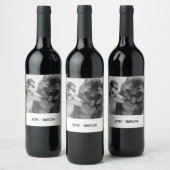 シンプルカスタムモダンPet/People写真 ワインラベル (ボトル)