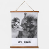 シンプルカスタムモダンPet/People写真 吊り下げ型タペストリー (正面)