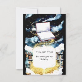 シンプルカスタムライブラリーストーリーブック誕生日 サンキューカード