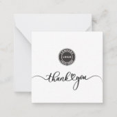 シンプルカスタムロゴとBusiness Thank You ノートカード (正面)