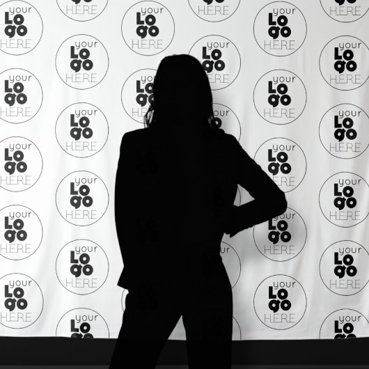 シンプルカスタムロゴの手順と写真の背景の繰り返し タペストリー