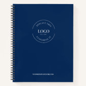 シンプルカスタムロゴウェブサイト ロイヤルブルー ブランド ノートブック (正面)