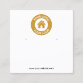 シンプルカスタムロゴジュエリー表示カード スクエア名刺 (正面)