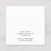 シンプルカスタムロゴジュエリー表示カード スクエア名刺 (裏面)