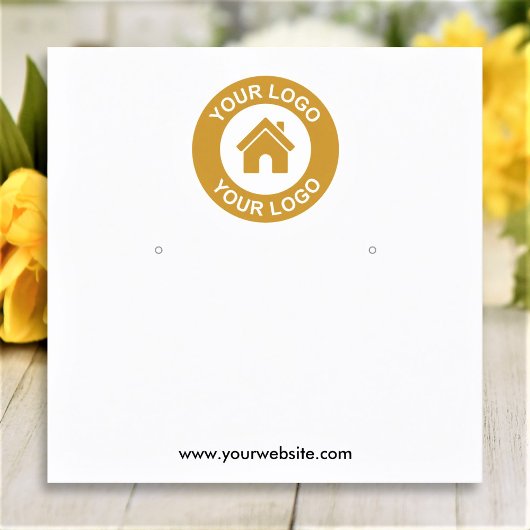 シンプルカスタムロゴジュエリー表示カード スクエア名刺