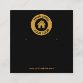 シンプルカスタムロゴジュエリー表示カード スクエア名刺 (正面)