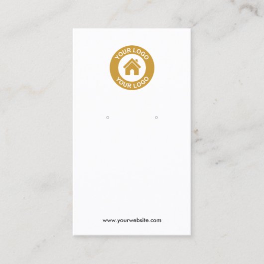 シンプルカスタムロゴジュエリー表示カード 名刺 (正面)