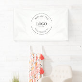 シンプルカスタムロゴバックドロップ会社ブランディングバーン 横断幕 (インサイチュ)