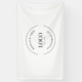 シンプルカスタムロゴバックドロップ会社ブランディングバーン 横断幕 (縦)